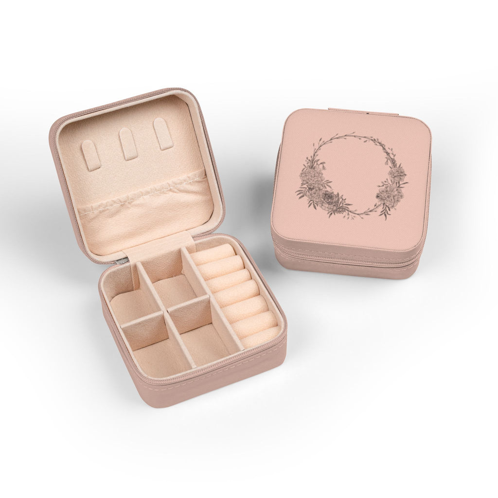 January Floral Jewelry Travel Case