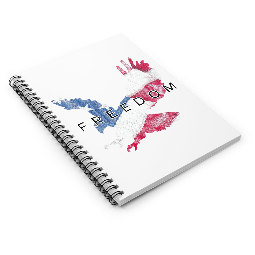 Freedom Eagle and Flag Spiral Notebook