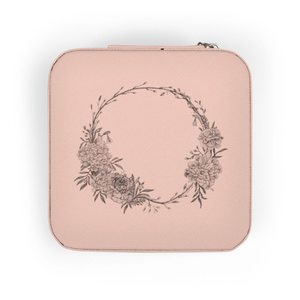January Floral Jewelry Travel Case