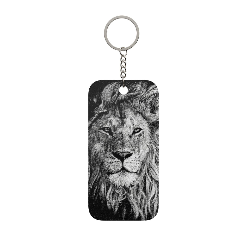 Lion Portrait Keychain