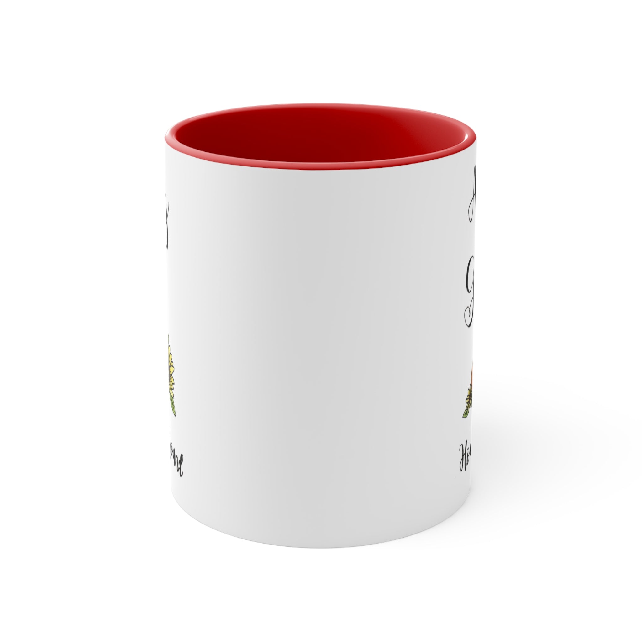 Amazing Grace Accent Mug — Floral Guitar Coffee Cup