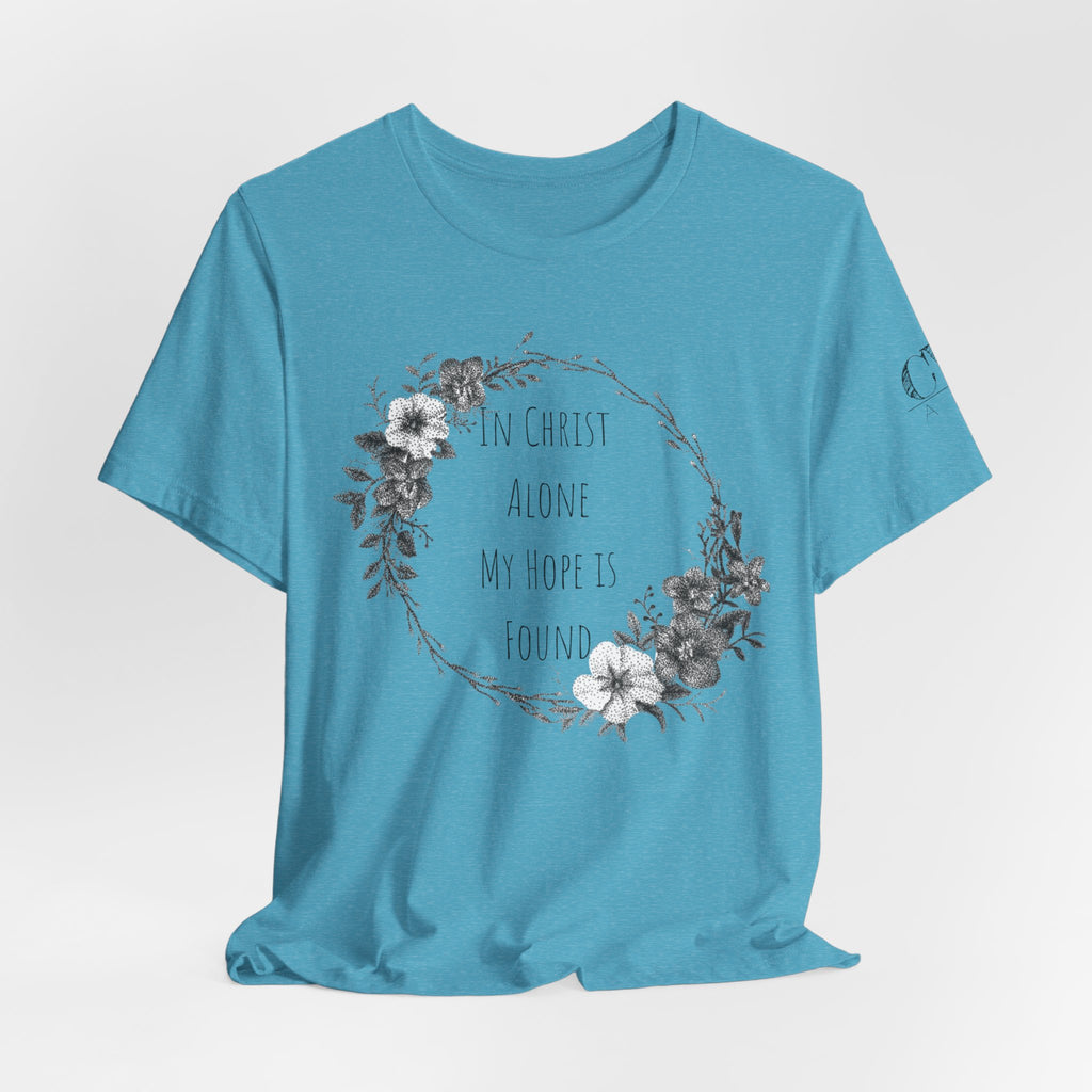 In Christ Alone Floral Short Sleeve Shirt