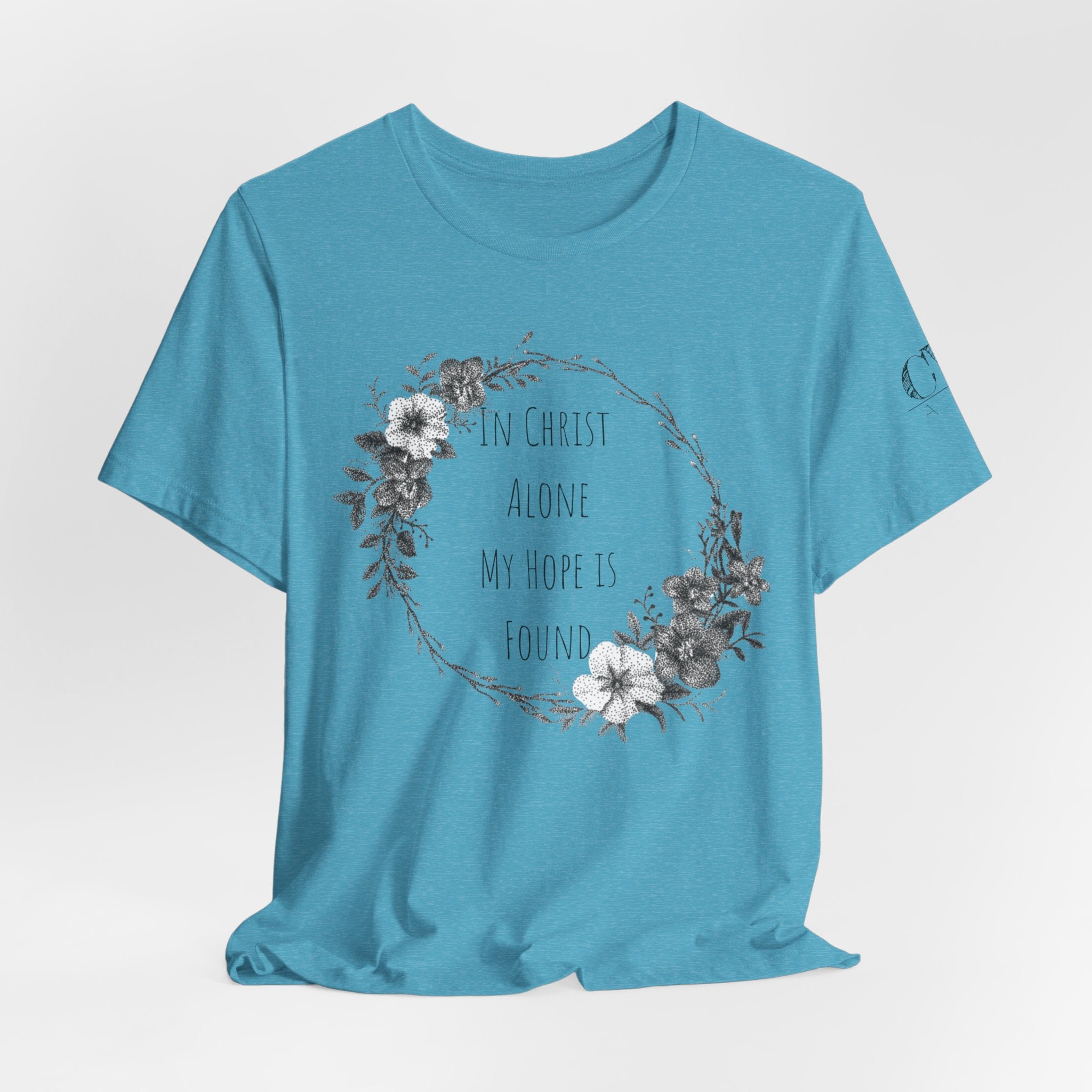 In Christ Alone Floral Short Sleeve Shirt
