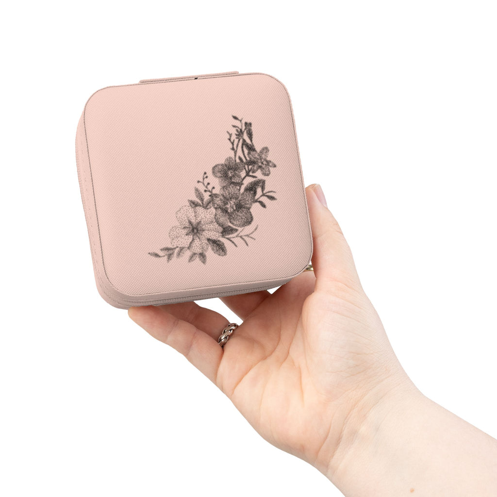Partial Floral Jewelry Travel Case — February Floral