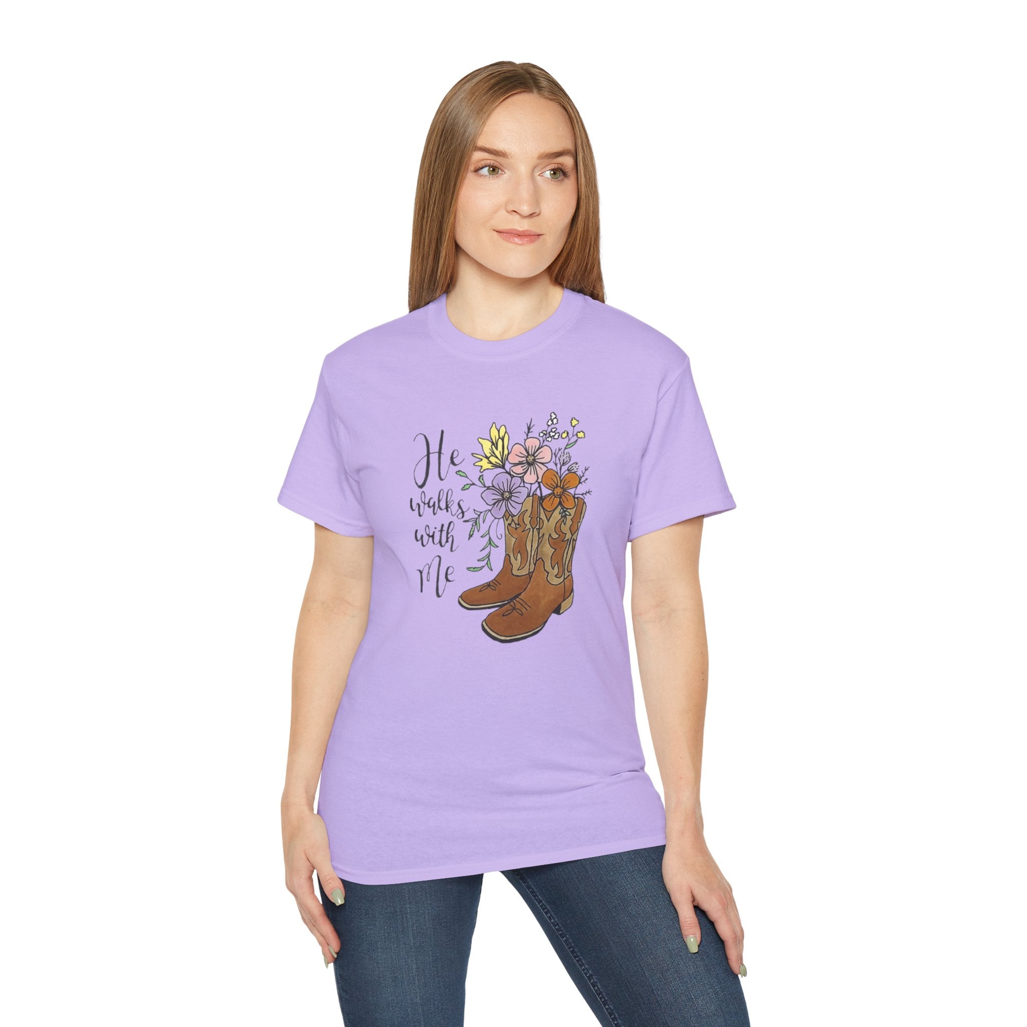 Floral Cowboy Boots Tee, In the Garden T-Shirt