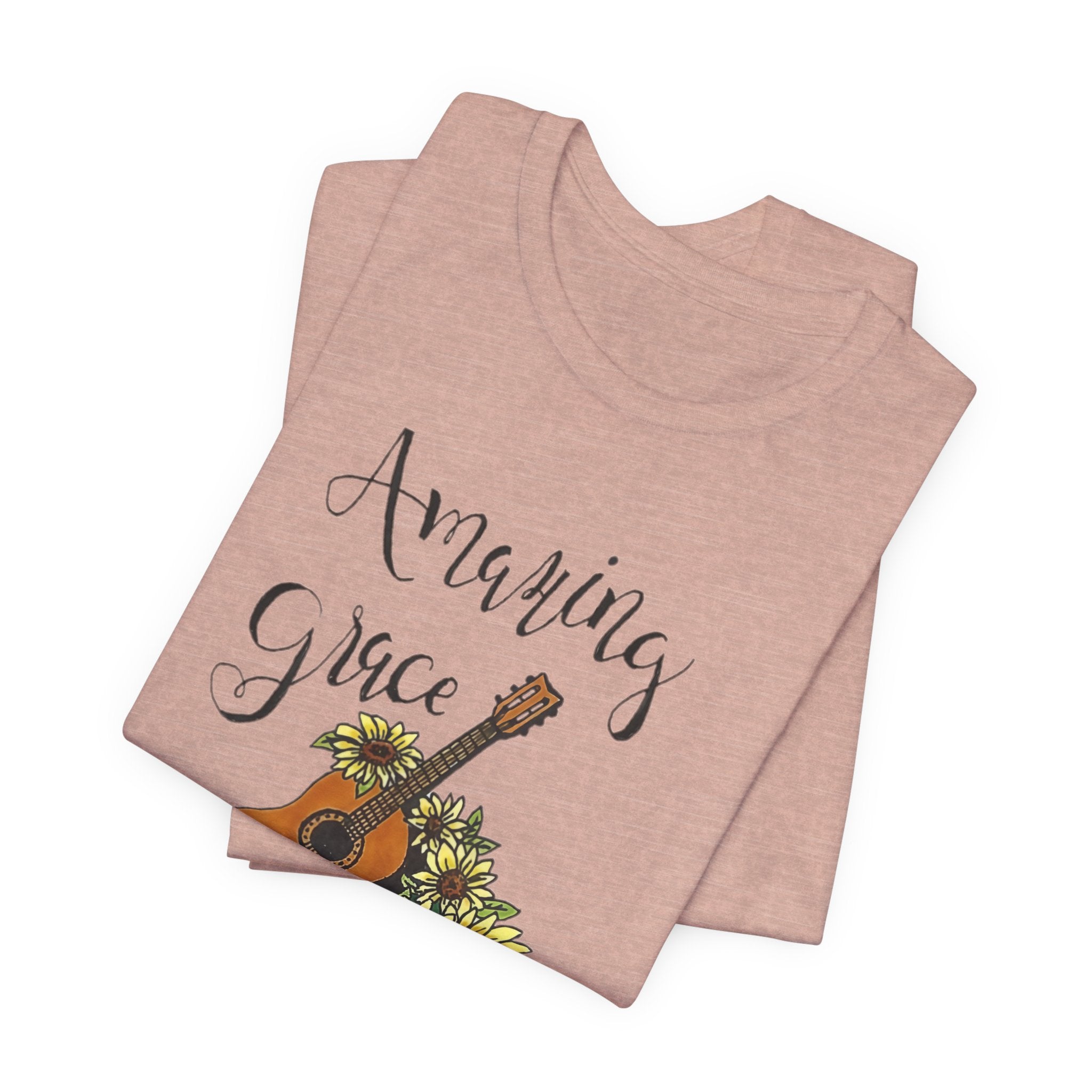 Amazing Grace Guitar and Sunflowers Design