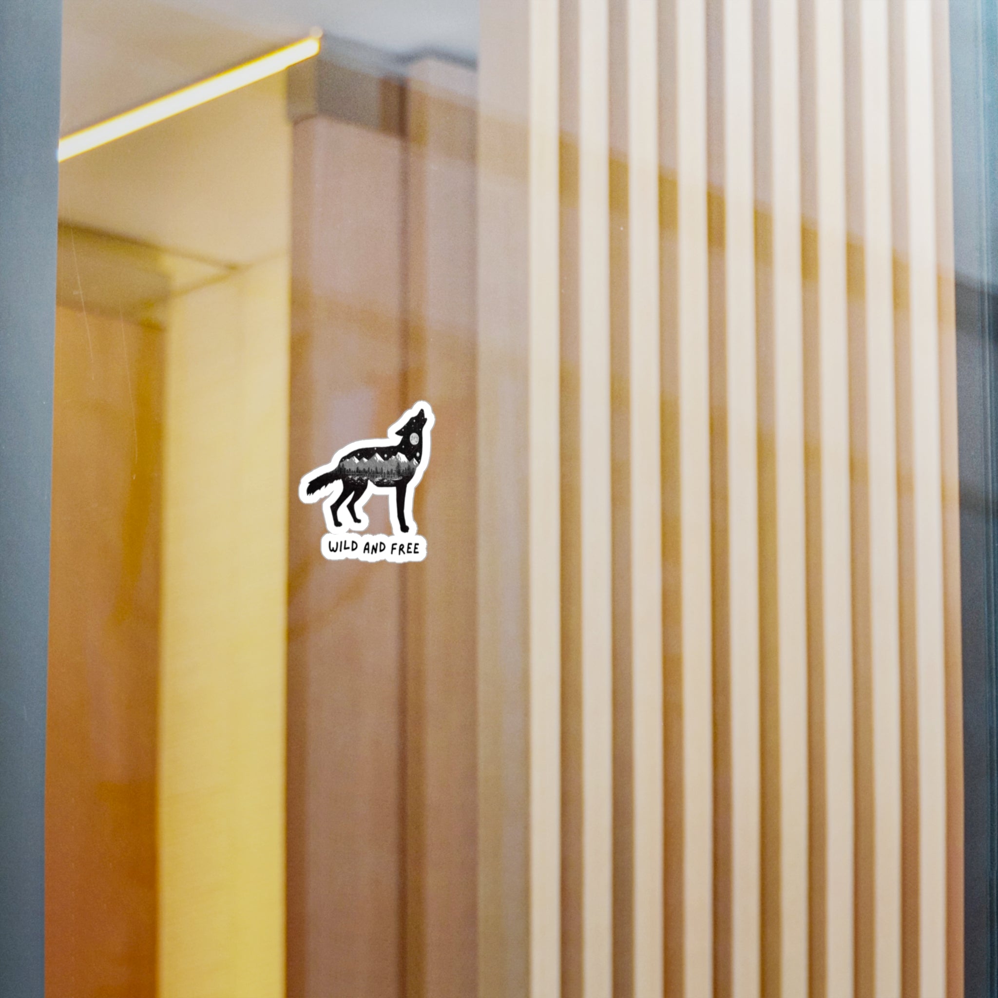 Wild & Free Wolf Sticker — Kiss-Cut Vinyl Decal