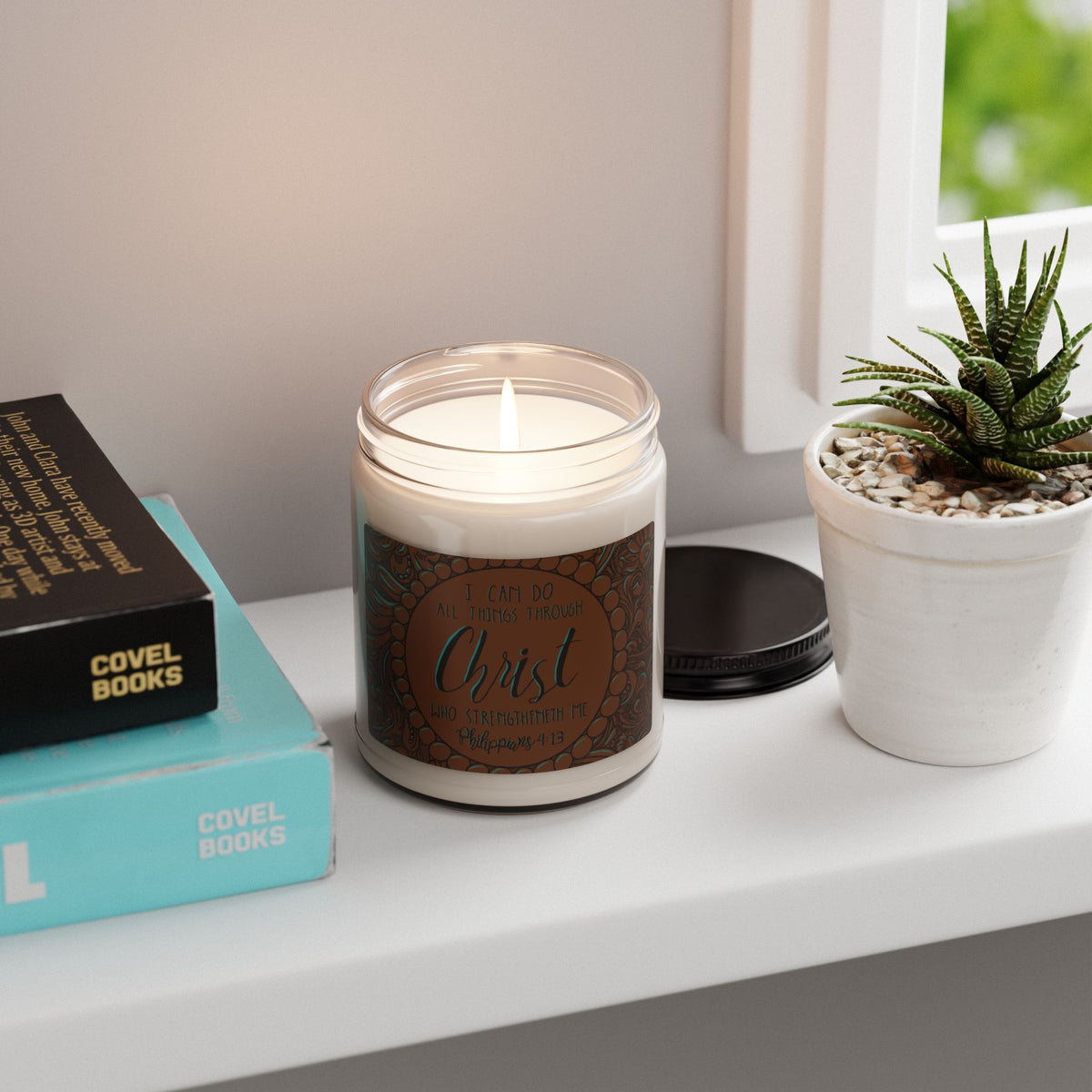 "I Can Do All Things Through Christ" Inspirational 9oz Scented Candle