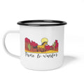 Prone to Wander enamel camp cup | Desert Horse Sunset, Cactus Camping Mug