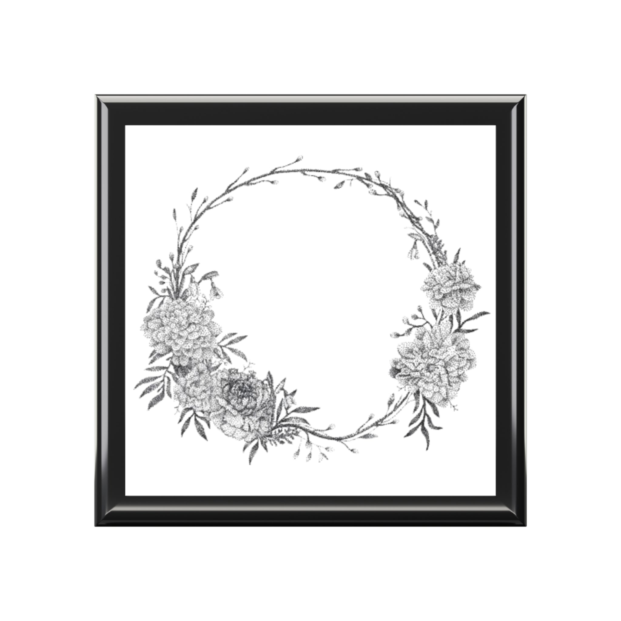 January Floral Wreath Jewelry Box