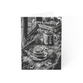 Christmas Coffee Scene Greeting Cards | Black and White