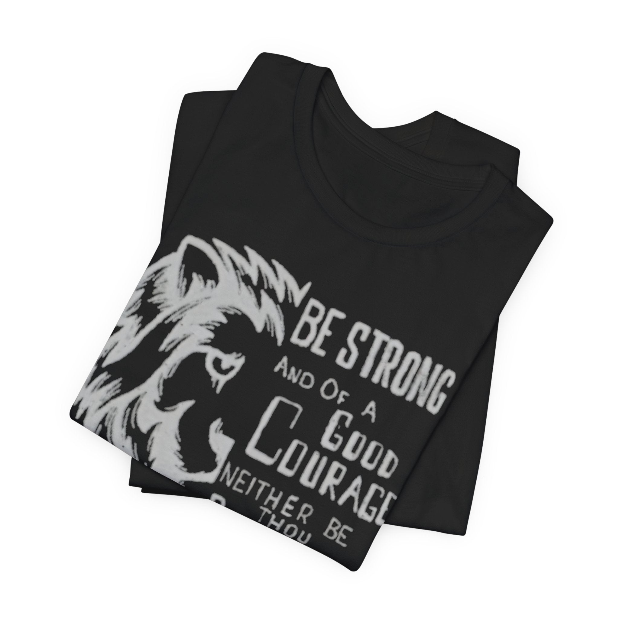 Joshua 1:9 Inspirational Lion Graphic Tee