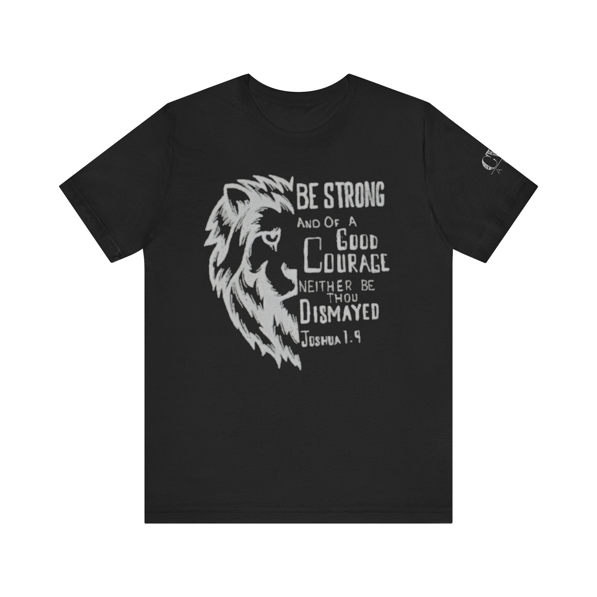 Joshua 1:9 Inspirational Lion Graphic Tee