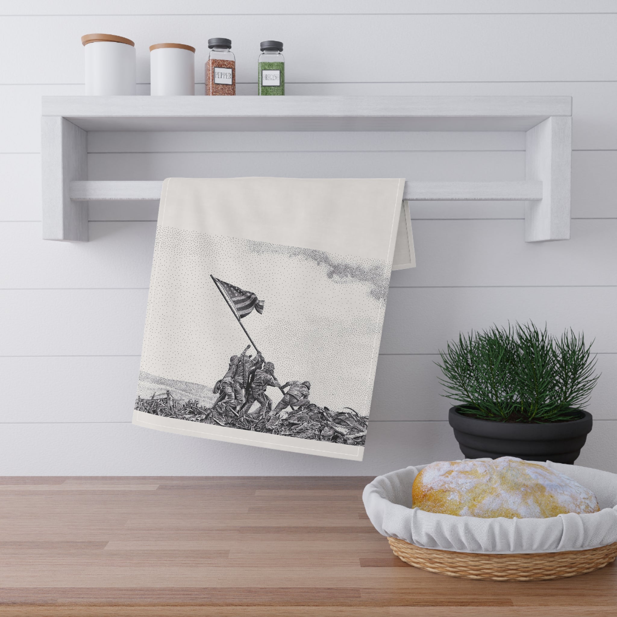 Iwo Jima Tea Towel