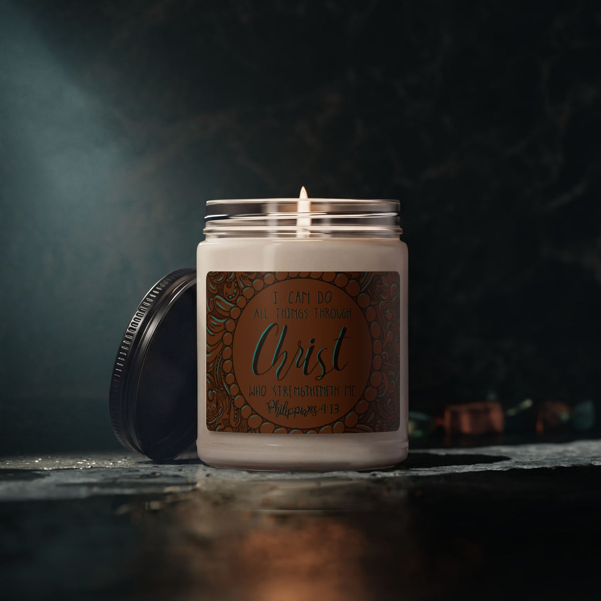 "I Can Do All Things Through Christ" Inspirational 9oz Scented Candle