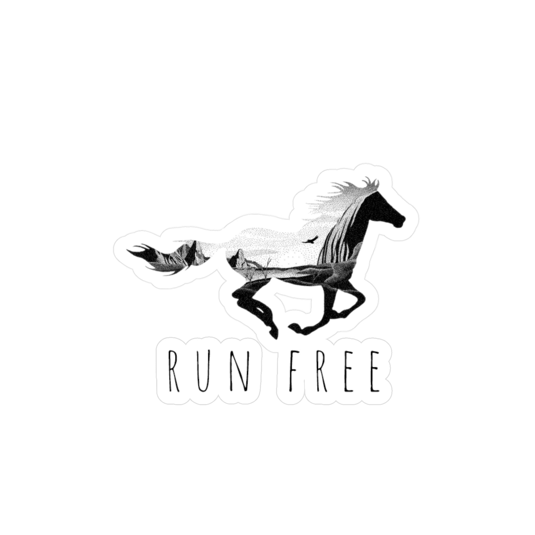 Run Free Spirit Vinyl Sticker