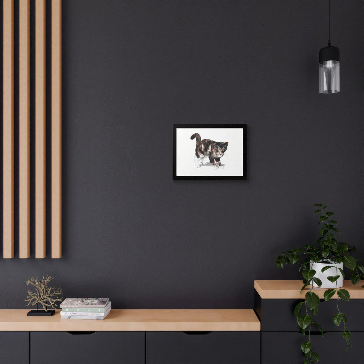 Framed Calico Drawing