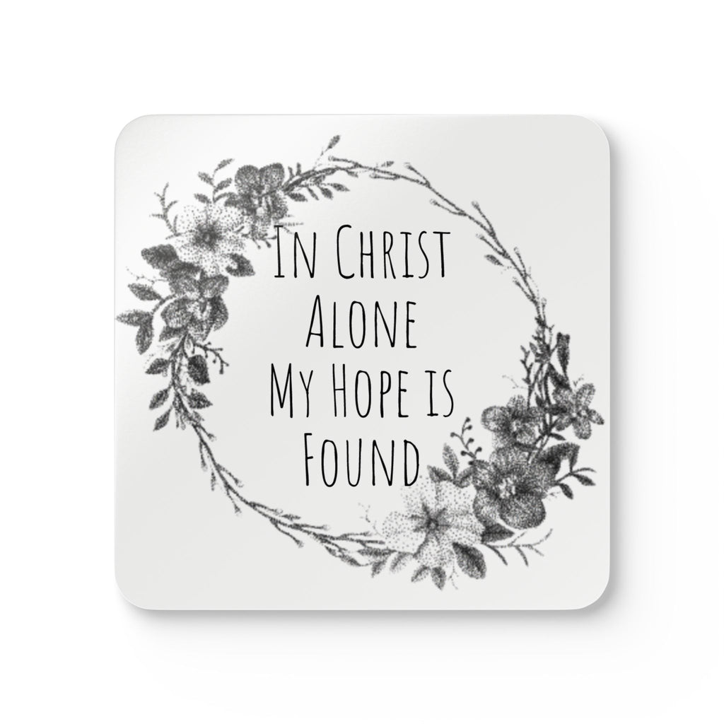 In Christ Alone Cork Coaster Set | Set of 4
