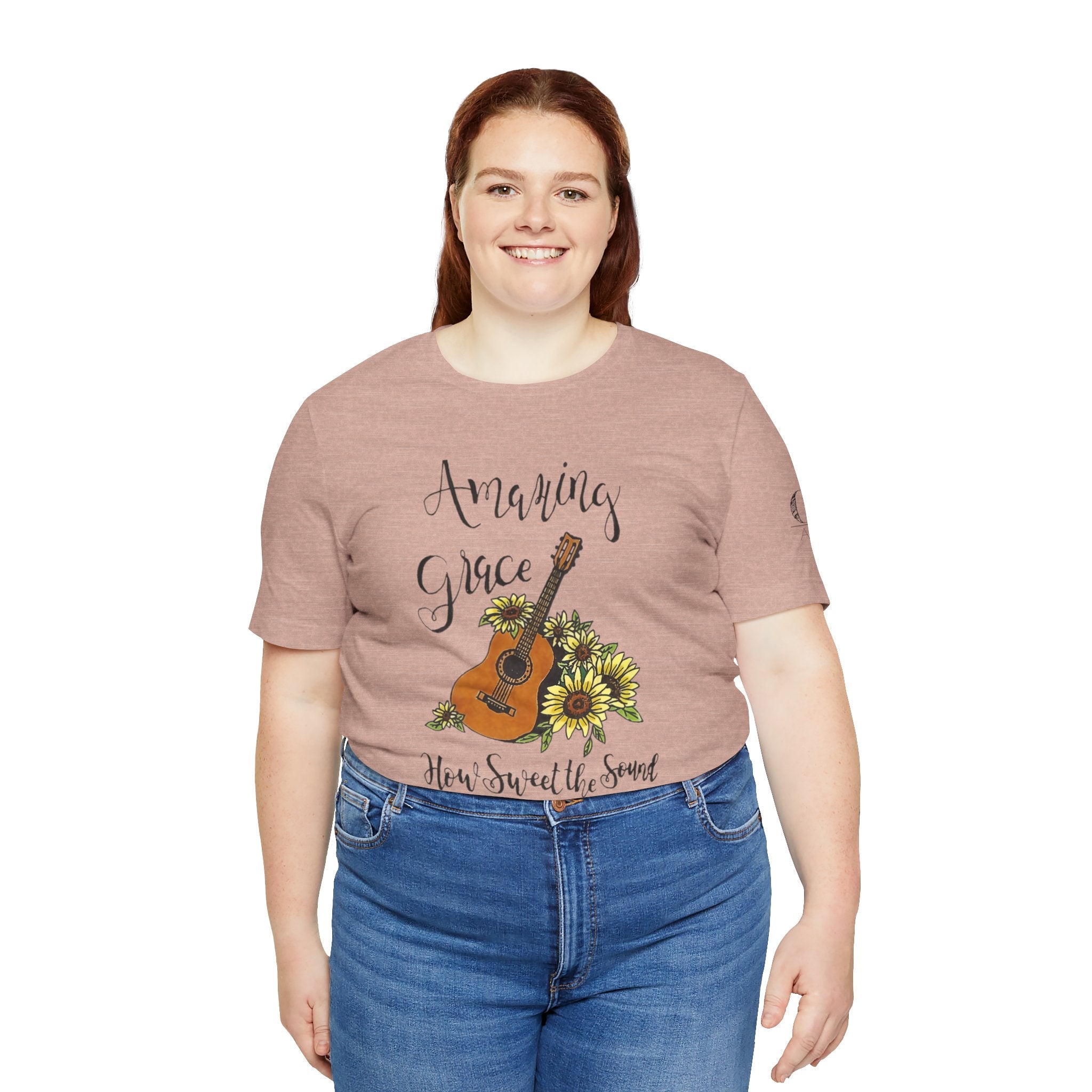 Amazing Grace Guitar and Sunflowers Design