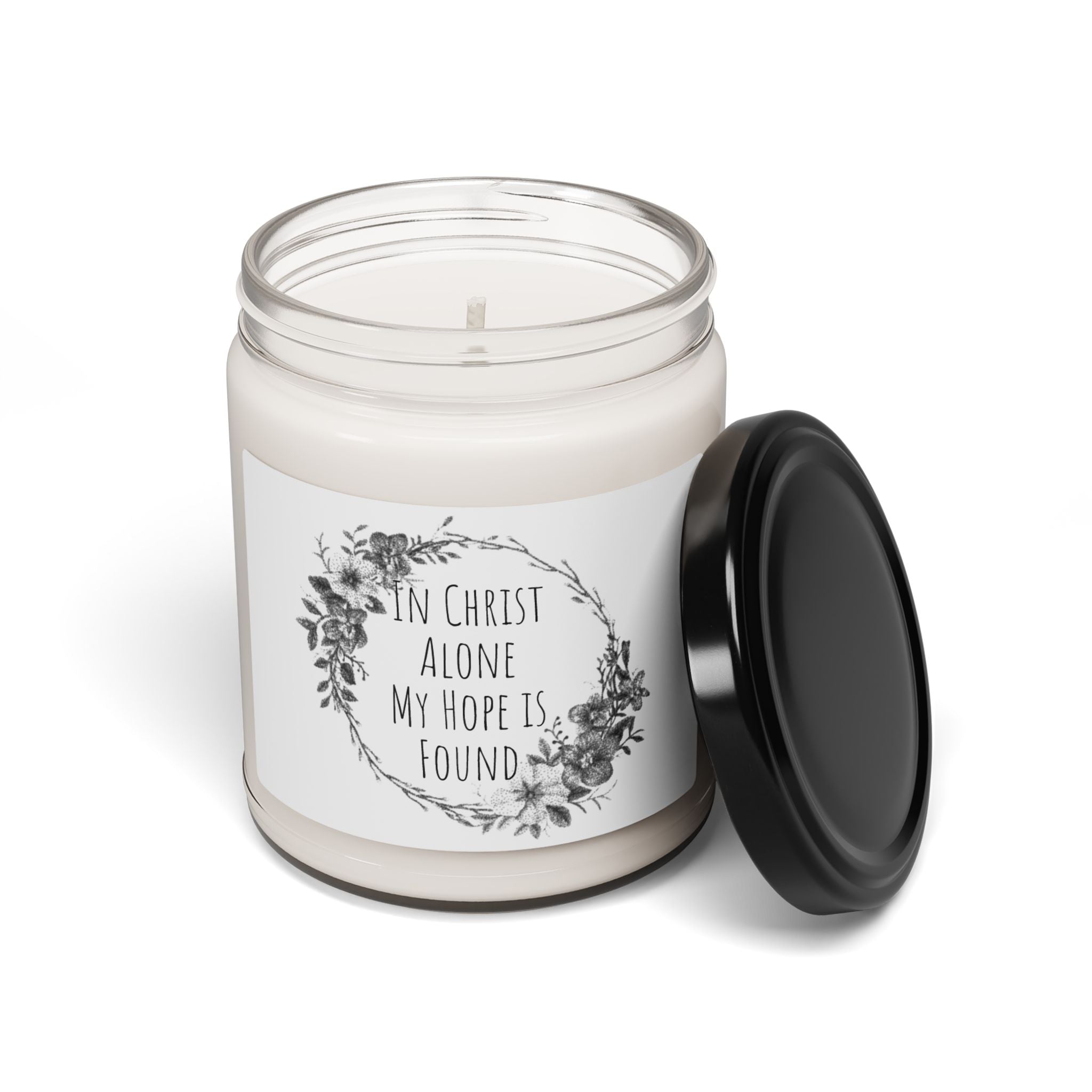 In Christ Alone Floral Candle