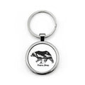 Mama Bear Round Stainless Steel Keychain