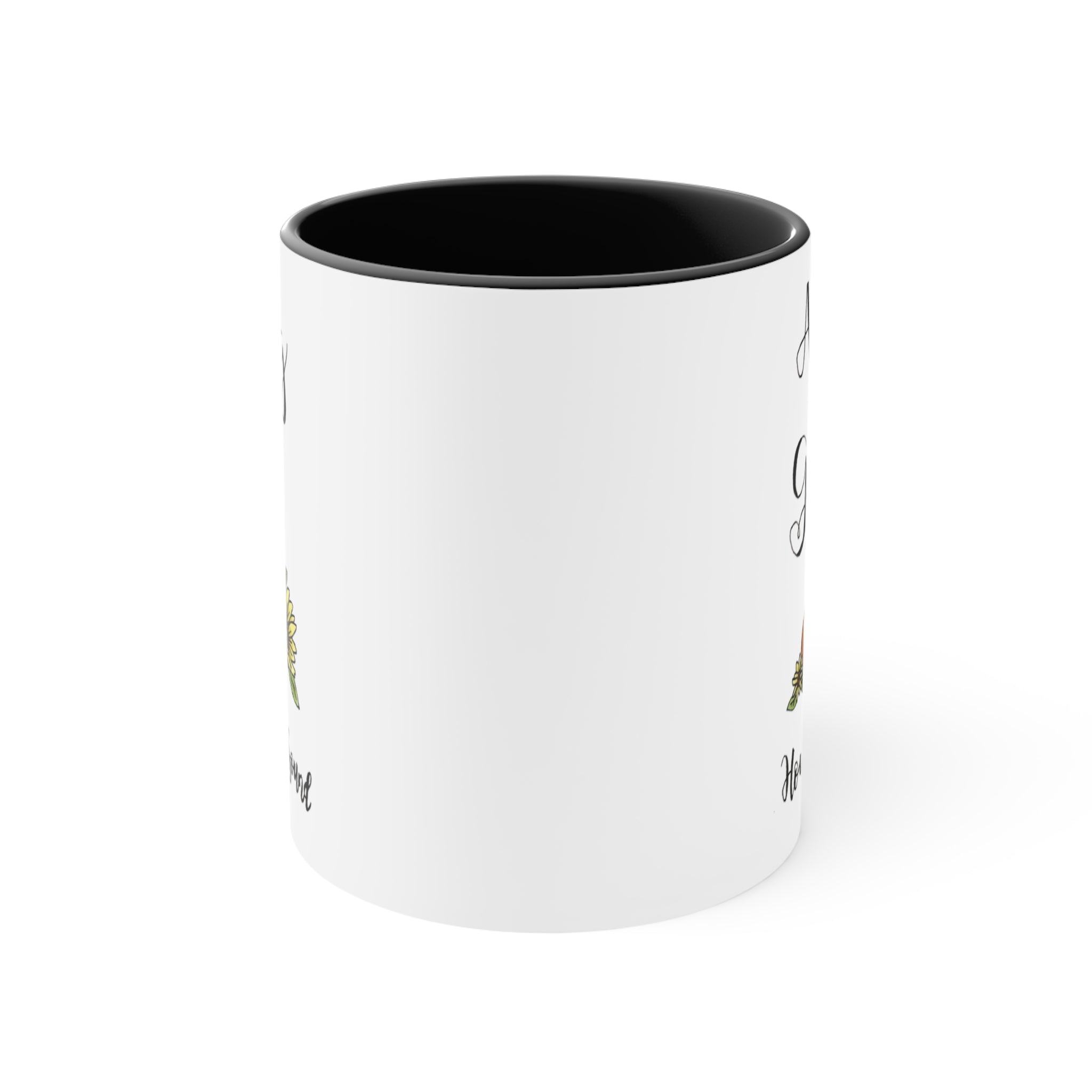 Amazing Grace Accent Mug — Floral Guitar Coffee Cup