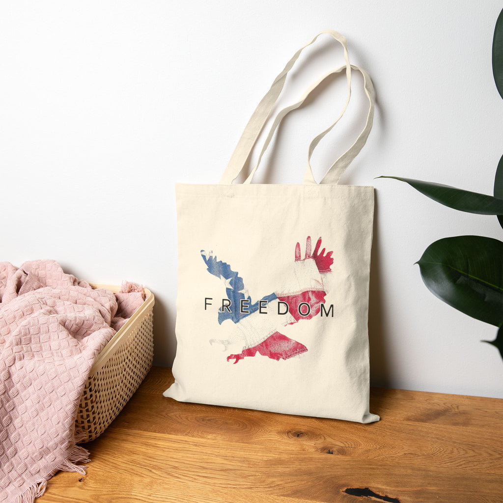 Freedom Canvas Tote Bag, Eco-Friendly Shopping Bag, Charlie Kirk, Inspirational Gift for Patriots, Reusable Tote for Everyday Use, USA