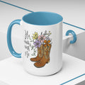 He Walks With Me Coffee Mug, Christian Gift, Stylish Ceramic Mug, Unique Art Mug for Home or Office, Creative Gift Idea for Holidays