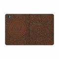 Tablet Case with Leather Floral Bible Verse Design with Philippians 4:13
