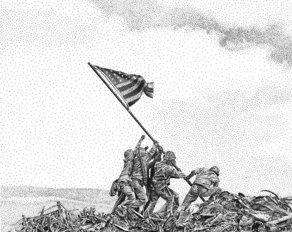 WW2 Flag Raising Memorial