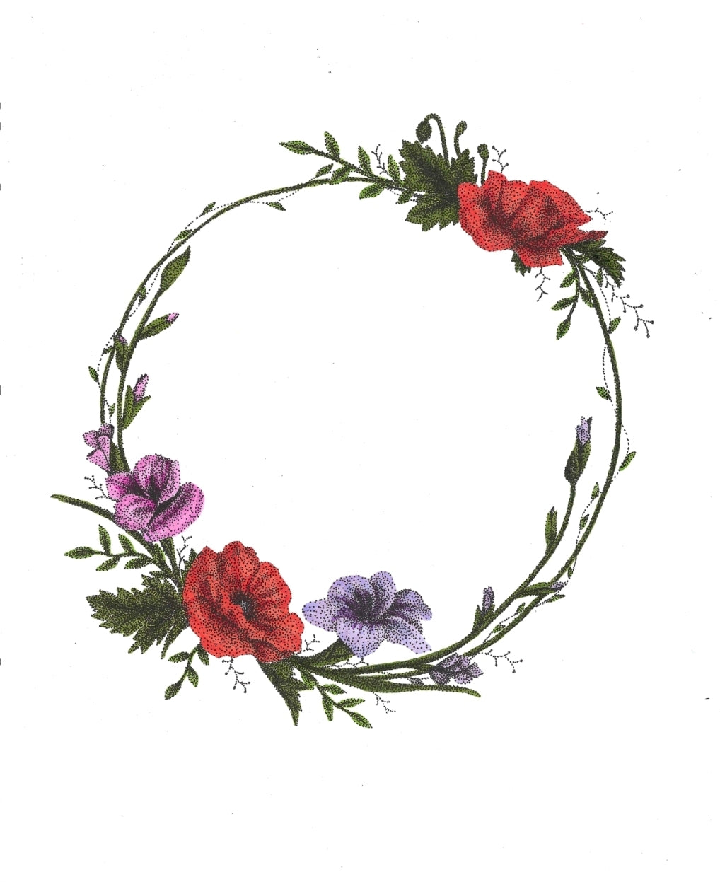CUSTOM Floral Wreath Pet Portrait