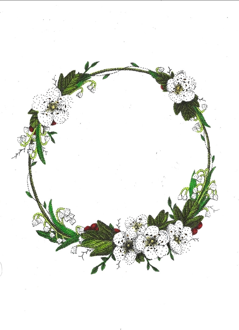 CUSTOM Floral Wreath Pet Portrait