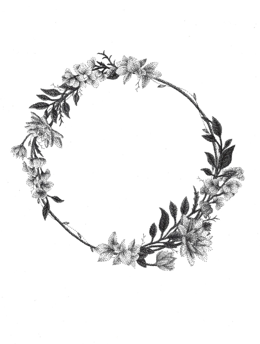 CUSTOM Floral Wreath Pet Portrait