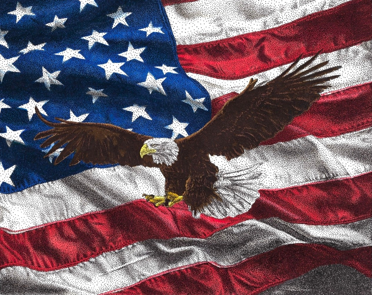 Eagle and Flag Colored