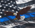 Eagle and Police Thin Blue Line Flag