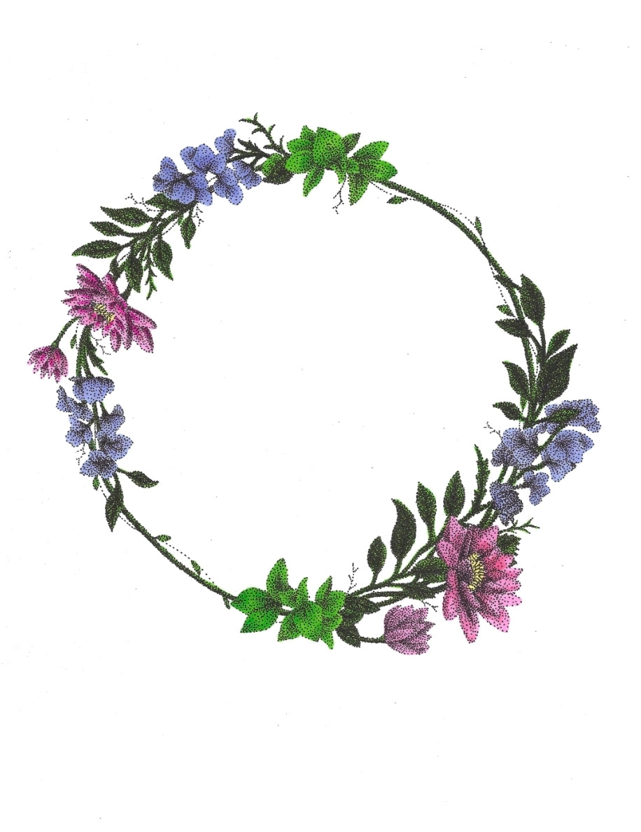 CUSTOM Floral Wreath Pet Portrait
