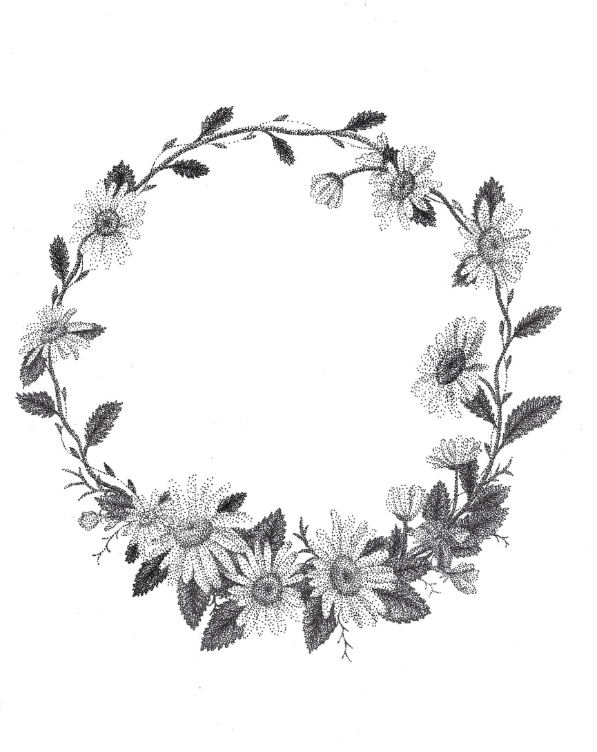 CUSTOM Floral Wreath Pet Portrait