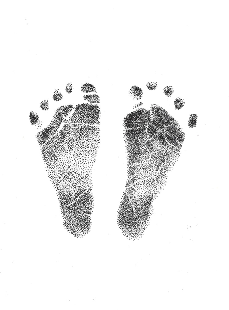 CUSTOM Baby Footprints Handdrawn (5x7)