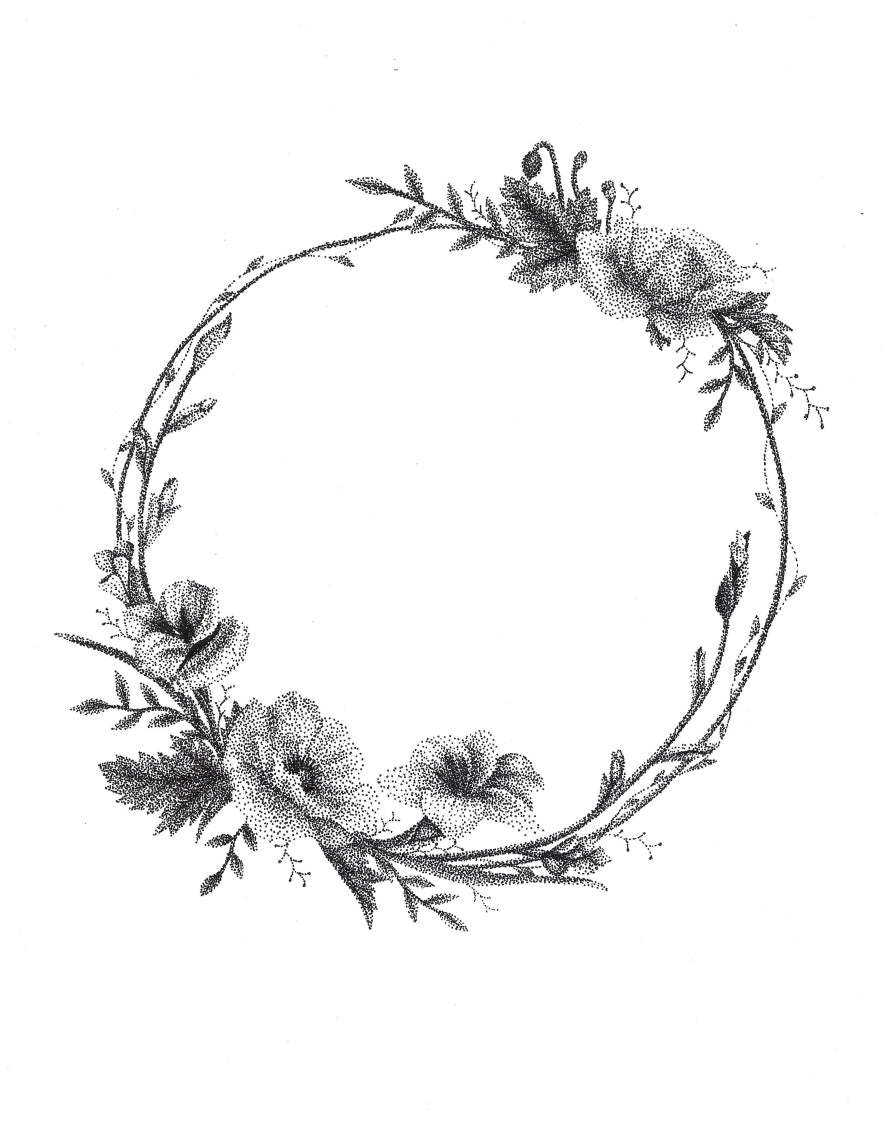 CUSTOM Floral Wreath Pet Portrait