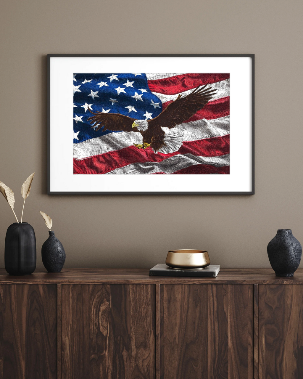 Eagle and Flag Colored