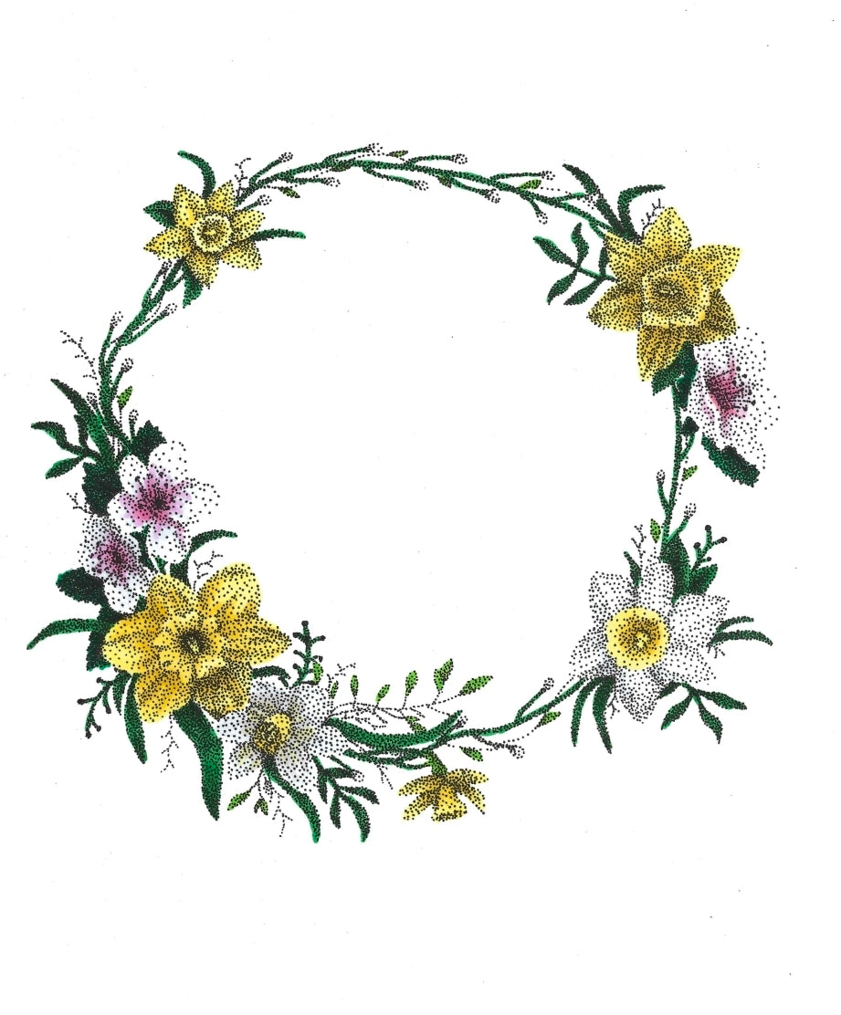 CUSTOM Floral Wreath Pet Portrait