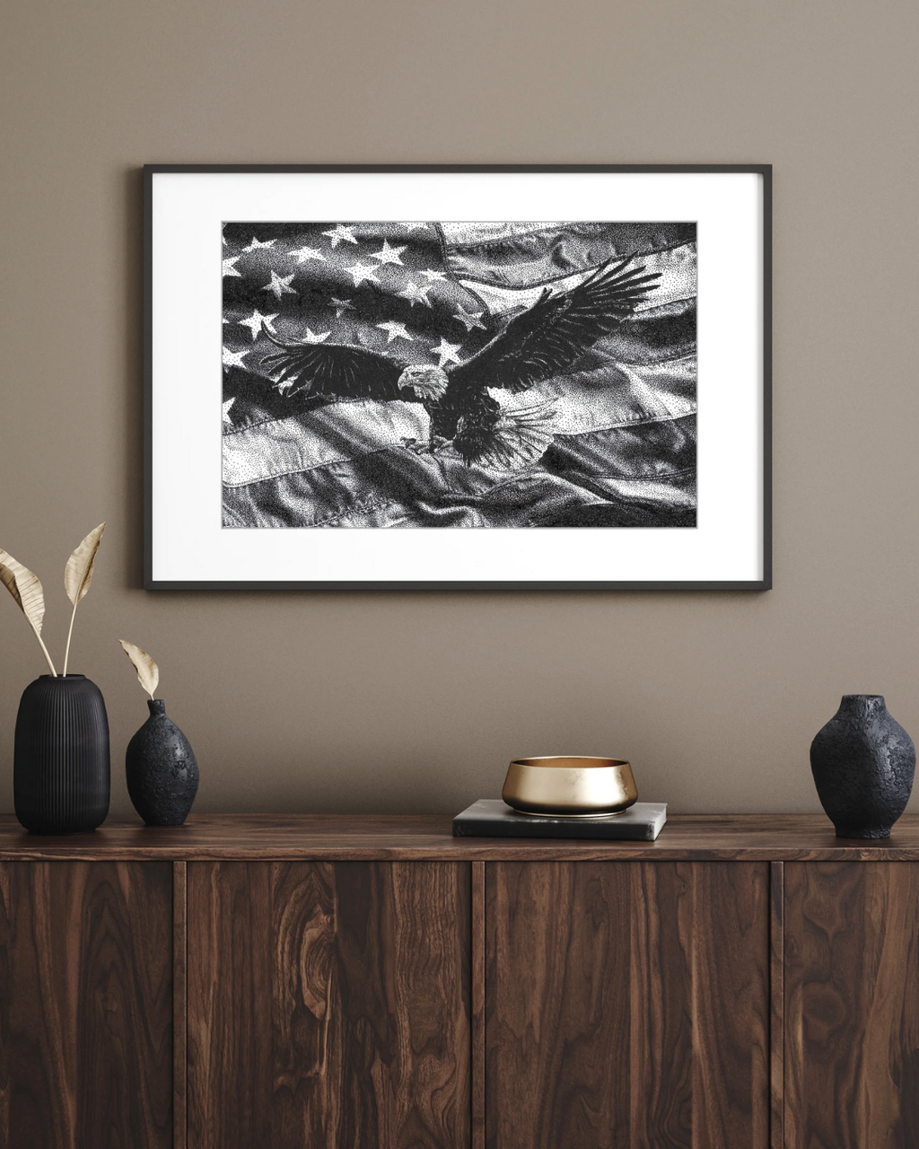 Eagle and Flag