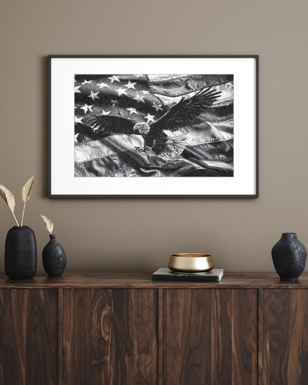 Eagle and Flag
